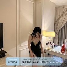 女人味十足性感吊带睡裙私房火辣后背交叉显瘦睡衣 撩人小睡裙