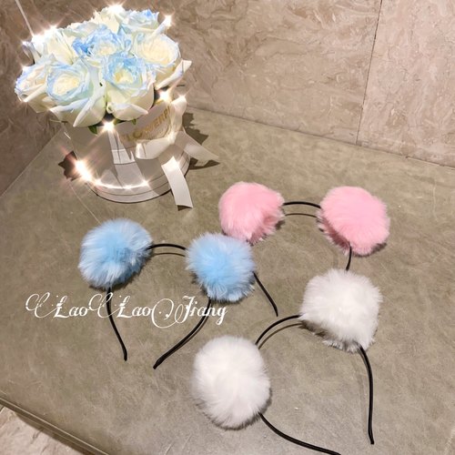 kiki毛球发箍可爱风网红拍照利器