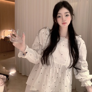 纯欲春夏 LaoLao酱「韩国姐姐」ins纯棉日系少女家居服睡衣法式