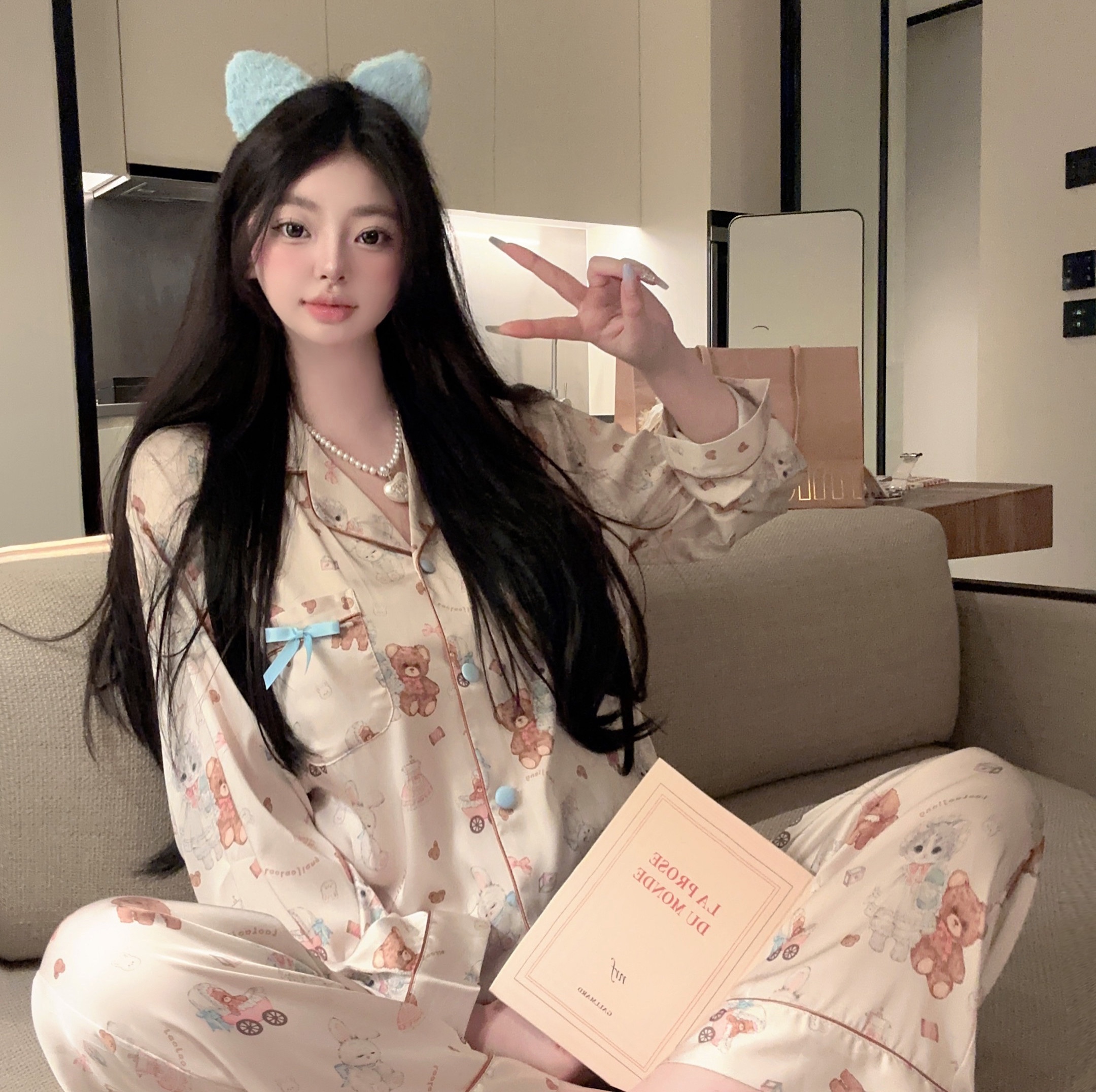 原创睡衣家居服日系秋冬复古