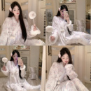 加绒加厚家居服套装 冬季 2025新款 「小羊派对」法兰绒睡衣女秋冬款