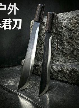 龙泉锰钢弹簧钢锻打一体后备箱神器户外荒野防身短刀冷兵器未开刃