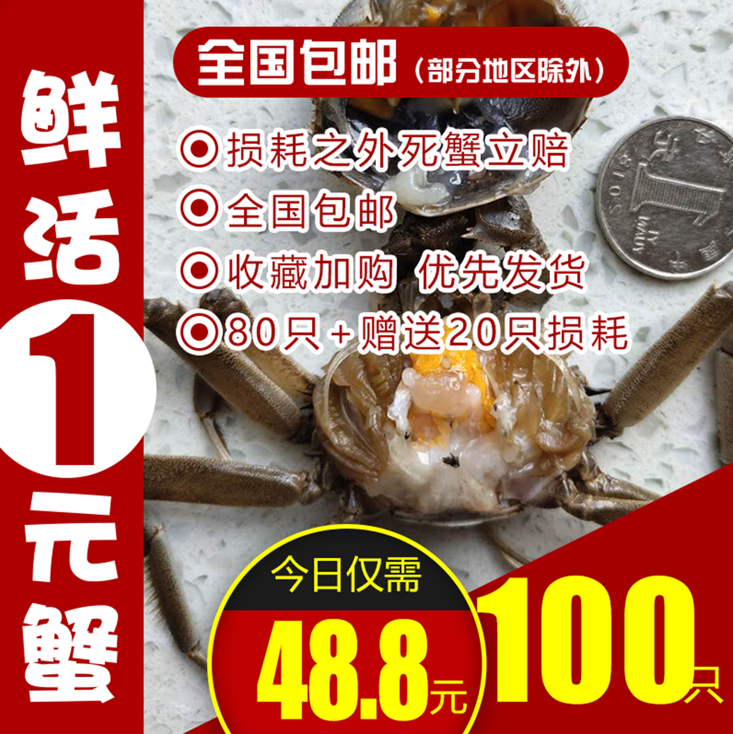 盘锦河蟹稻田蟹嘎嘎肥