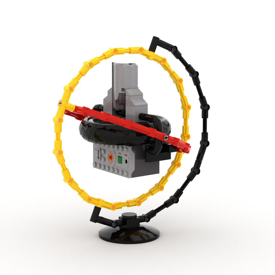 小小工程师国产积木机械组科技拼装三轴陀螺仪模型教具电动套装