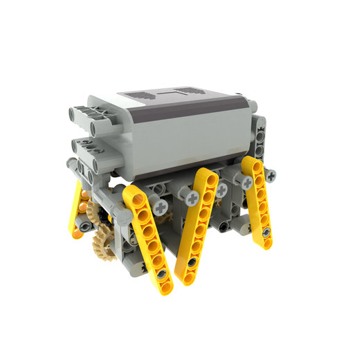 小小工程师国产积木电动工程机械组模型科技拼装六足机器人MOC