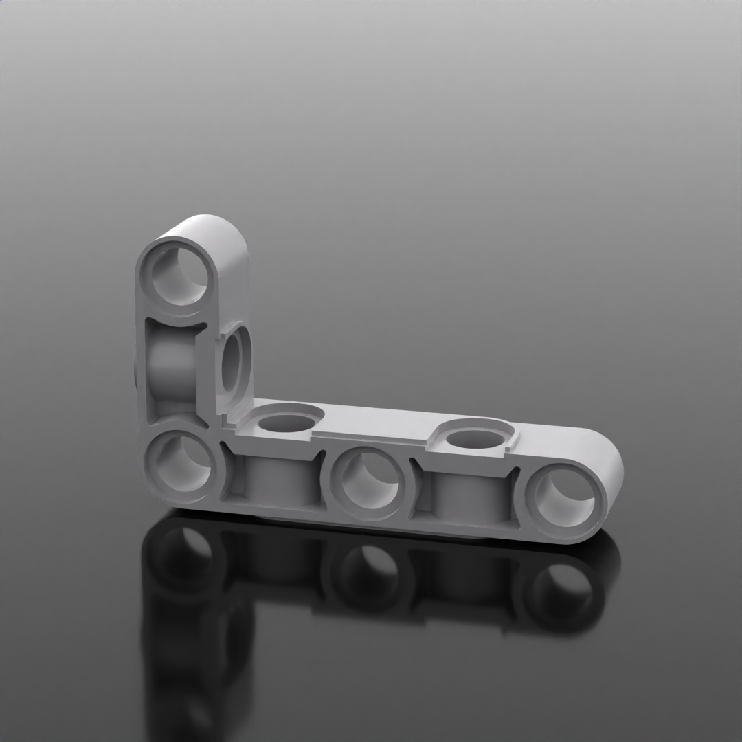 国产积木2477小颗粒零件散件配件3*5L型转向臂改进垂直交叉梁MOC