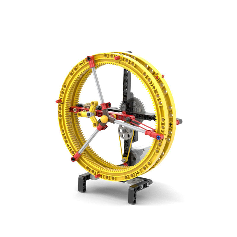兼容乐高积木电动齿轮工程机械组模型小小工程师单轴飞陀飞轮套装