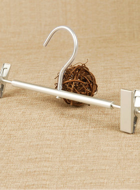 无印全铝合金裤架 伸缩裤架裤夹子5支包邮