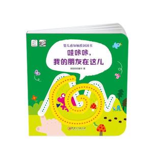 婴儿感知触摸洞洞书·哇咔咔,我的朋友在这儿 袋鼠妈妈 江西美术出版社 【正版图书书籍】