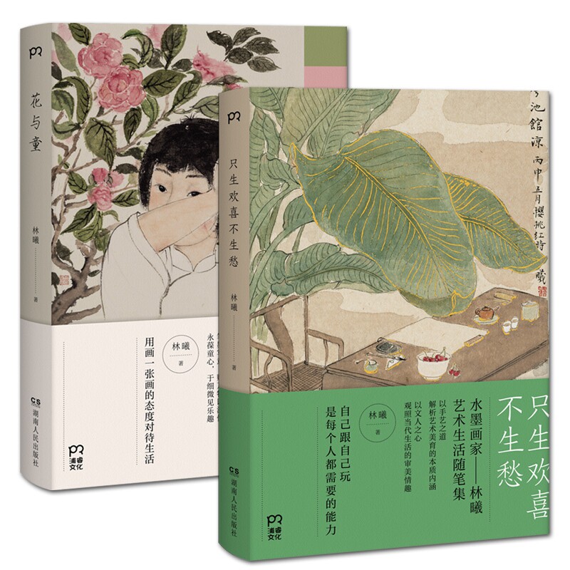 只生欢喜不生愁 花与童 共2册  林曦著  水墨画家林曦