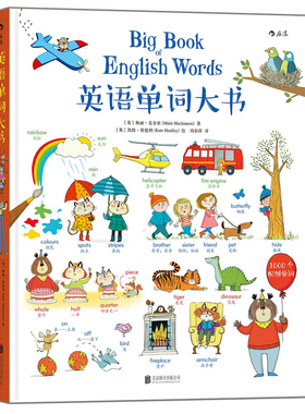 英语单词大书小达人Big Book of English Words 国内授权中英双语版 幼儿英语启蒙 互动儿童英语学习书籍 少儿英语零基础