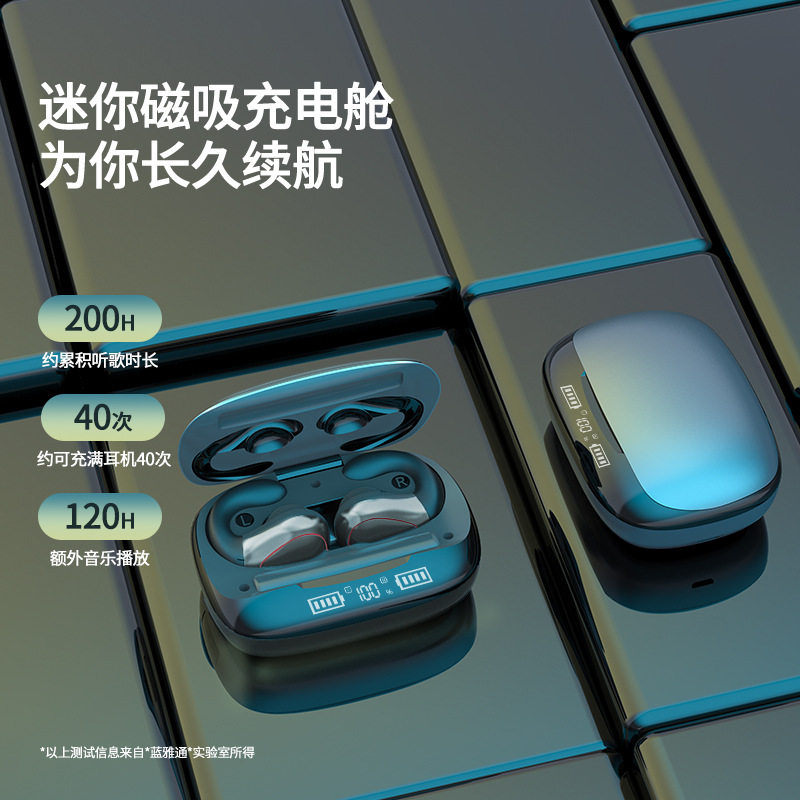 新款T20无线运动挂耳式蓝牙耳机立体声音乐耳塞不入耳式数显耳机