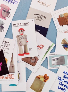韩国OAB同款人物202hosil杂志风景复古手账装饰素材拼摆拍贴纸包