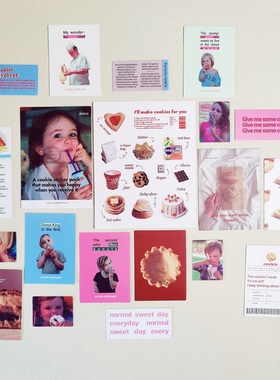 韩国同款OAB人物202hosil现货贴纸包拍立得卡片ins摆拍素材手账贴