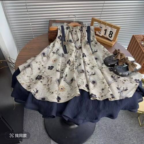 甜美碎花夏季无袖时尚连衣裙