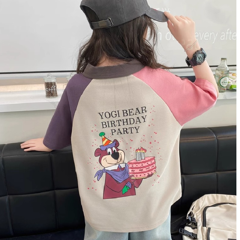 女童夏季短袖含棉2026新款儿童夏装插肩t恤半袖大童女孩体恤上衣T