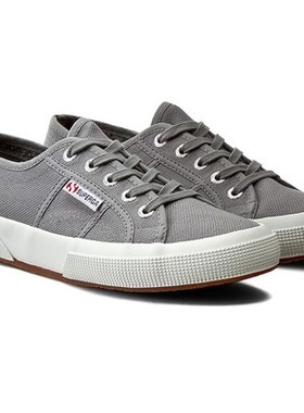 意大利休伯家superga2750plus帆布鞋深灰色白鞋M38