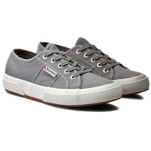 意大利休伯家superga2750plus帆布鞋深灰色白鞋M38