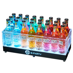 佐尚酒吧发光冰桶led元宝冰桶亚克力香槟桶啤酒框冰粒桶KTV啤酒桶