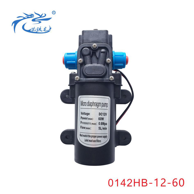新款12V24V60W电动隔膜泵直流自吸家用增压洗车植保机喷雾器包邮