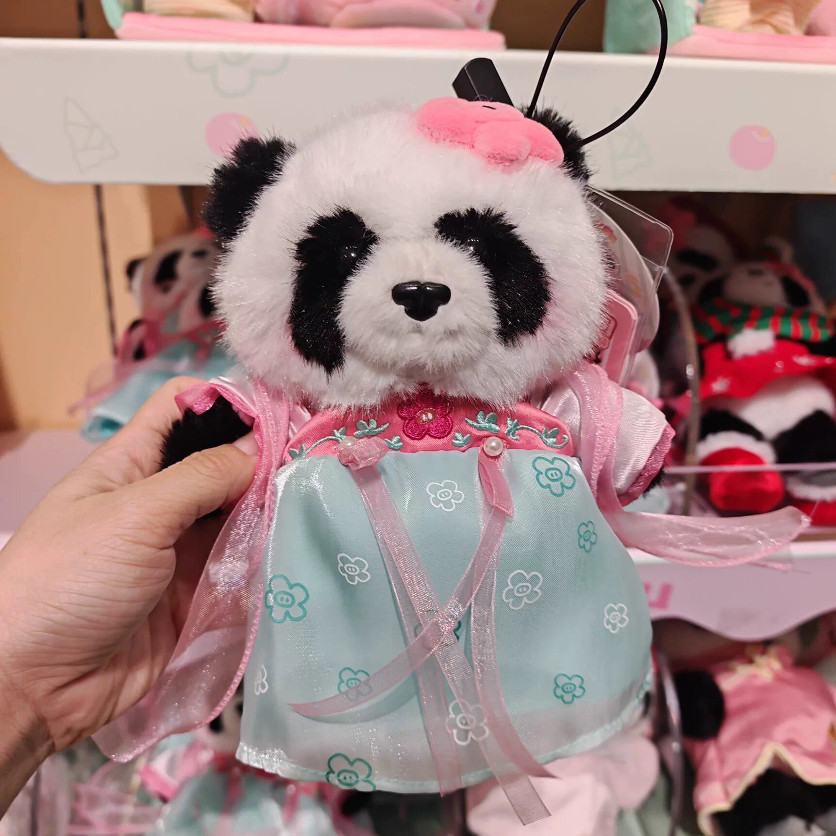 广州动物园长隆妹猪熊猫毛绒玩具女孩汉服纱裙生日礼物女孩子礼物