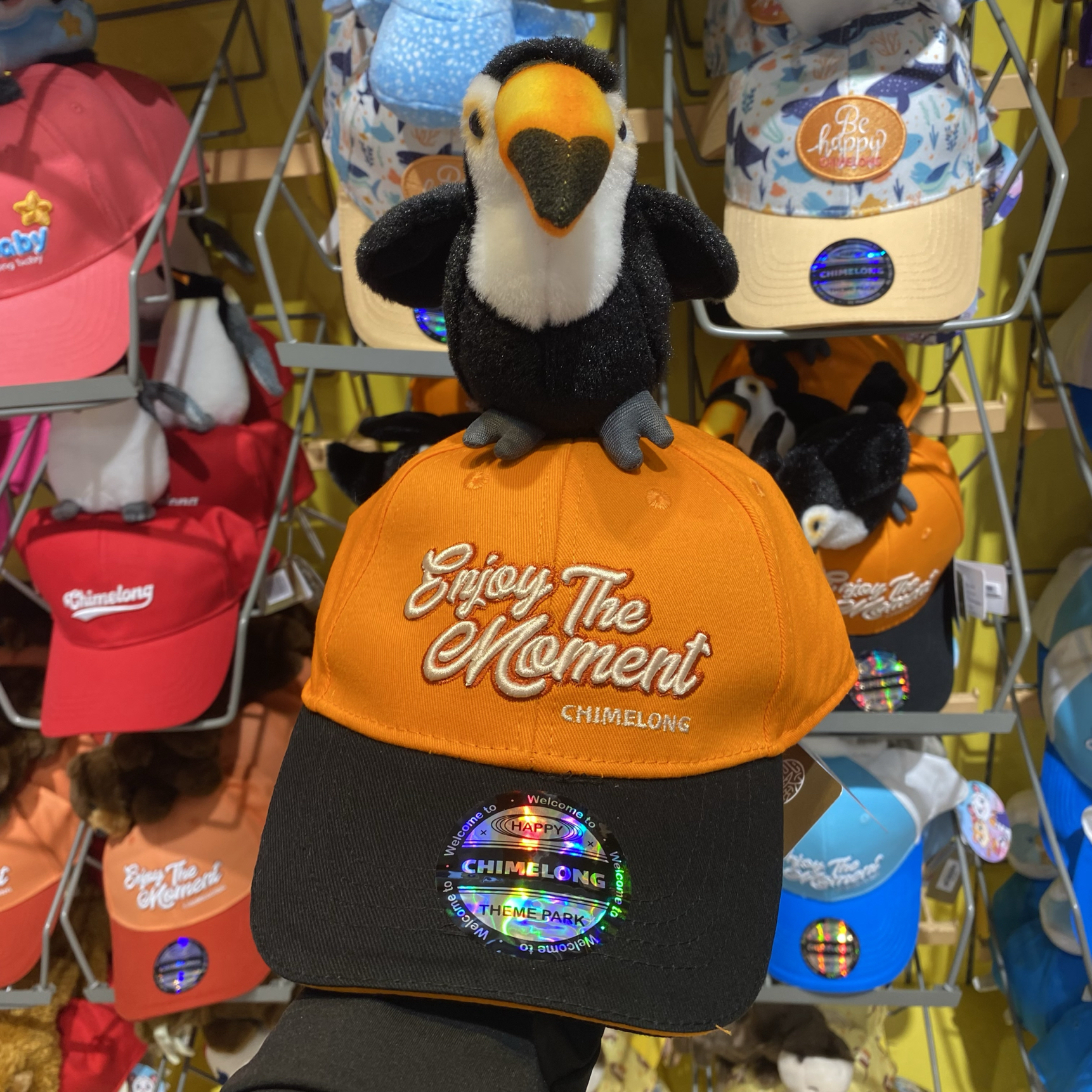 珠海长隆海洋王国旅游纪念品动物园巨嘴鸟帽子公仔帽子立体棒球帽