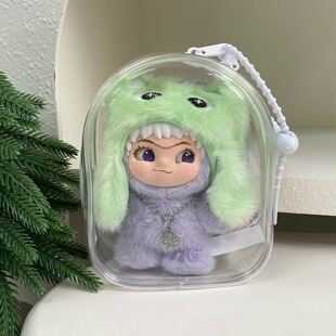 哇库库搪胶wakuku三代保护套立刻开挂吧系列外出收纳娃包透明