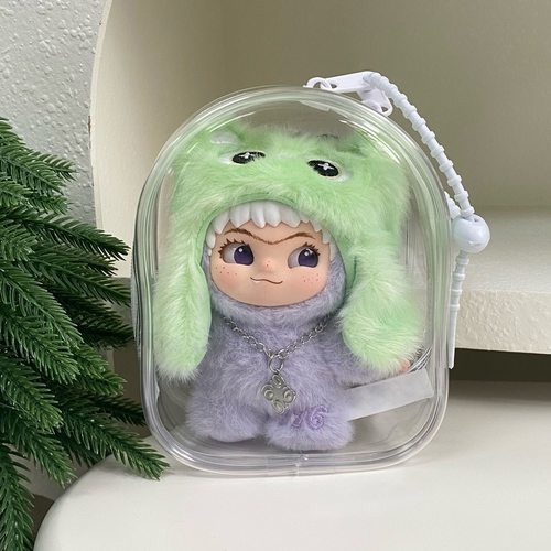 哇库库搪胶wakuku三代保护套立刻开挂吧系列外出收纳娃包透明