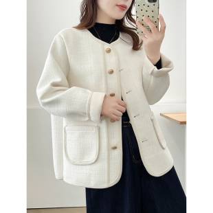 初冬小香风外套女2025新款 翠袖 独特漂亮巨好看 女装 加厚保暖 大码