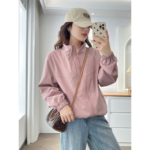 洋气立领冲锋衣外套女春秋新款 翠袖 韩版 女装 胖mm宽松显瘦上衣 大码