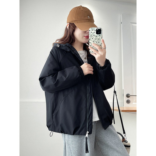 翠袖大码胖mm加厚保暖连帽棉服女2025新款秋冬超好看夹棉外套棉袄