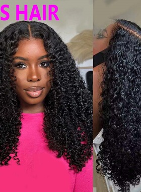 SDD Double Drawn真人发Human Hair非洲头套Pixie Curly 13x4 Wig