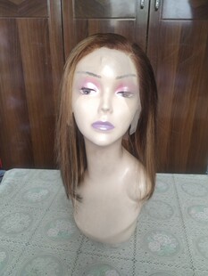 hair bob Highlight peruvian front wig lace P427 13x4