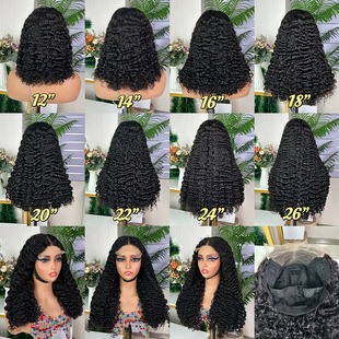 5*5 Burmese Curly SDD Human Hair真人发蕾丝假发缅甸卷发头套