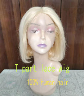 part lace human 613 hair金黄色真人发套 brazilian wig bobo