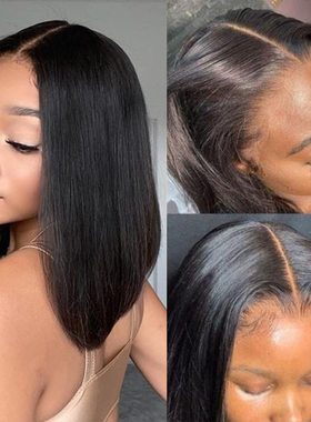 Bob Wig 4X4 Lace Closure Straight Wig Human Hair natural波波