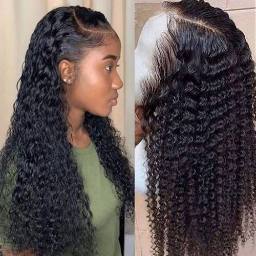12A Jerry Curly Wig 13*4 Frontal Lace Afro Kinky Human Hair