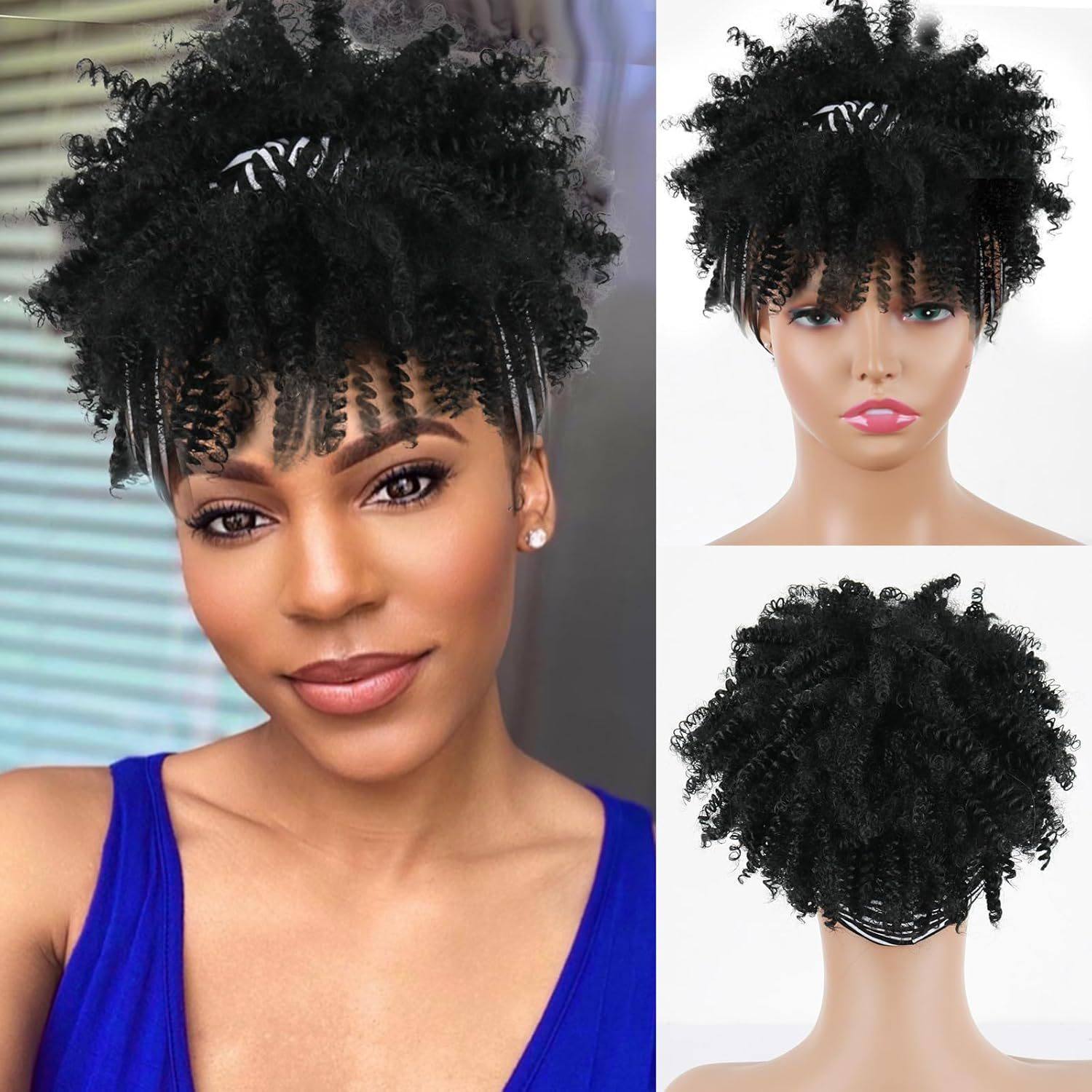 厂家货源 欧美假发 女短卷发非洲小卷爆炸头发带头巾假发头套,美发护发/假发,直发片,淘宝优惠券,粉丝福利购,淘宝优惠卷