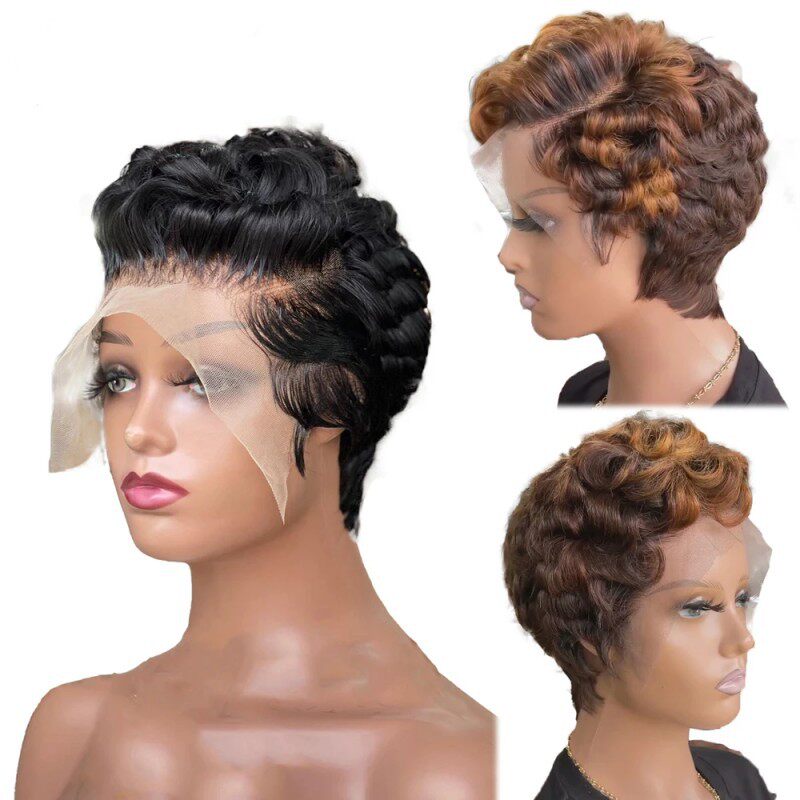 Hot Sale New Style Short Curly Wig 13*4 Frontal Big Lace Wig