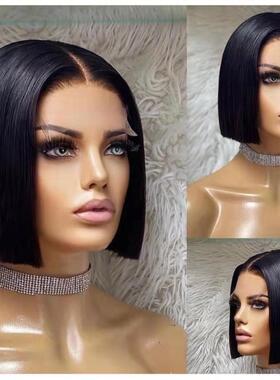 Short Bob Wig 5X5 Straight Lace Closure Bob Wig假发蕾丝波波