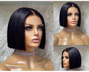 Short Bob Wig 5X5 Straight Lace Closure Bob Wig假发蕾丝波波