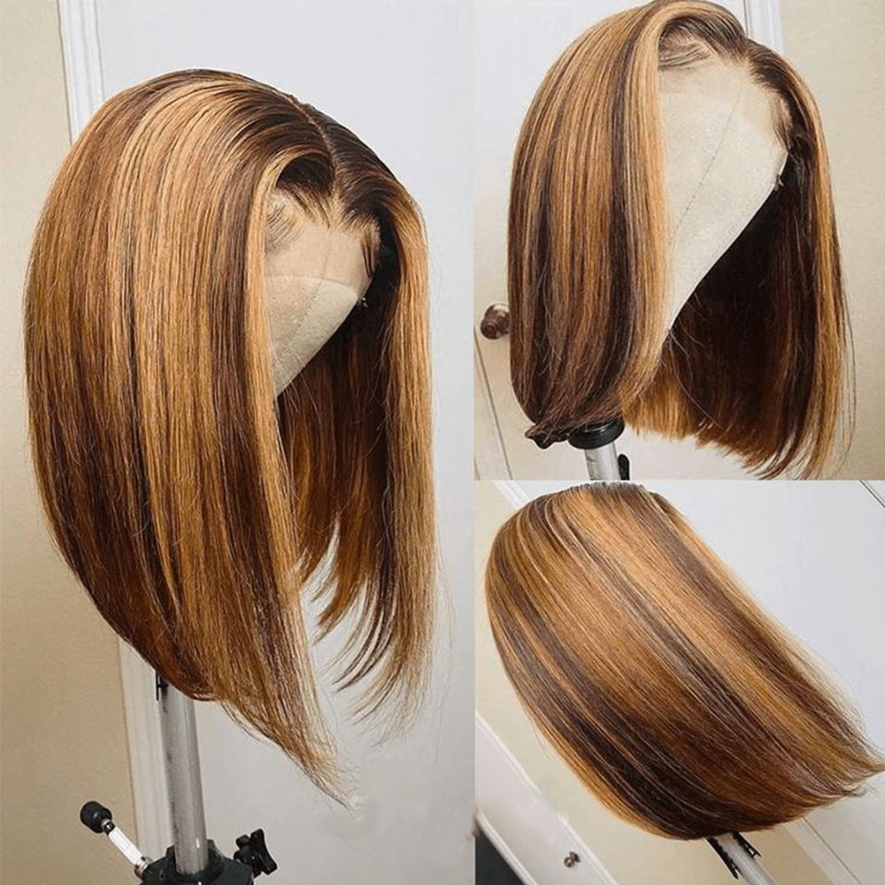 13*4Raw Hair glueless human hair highlight 4/27人发无胶头套