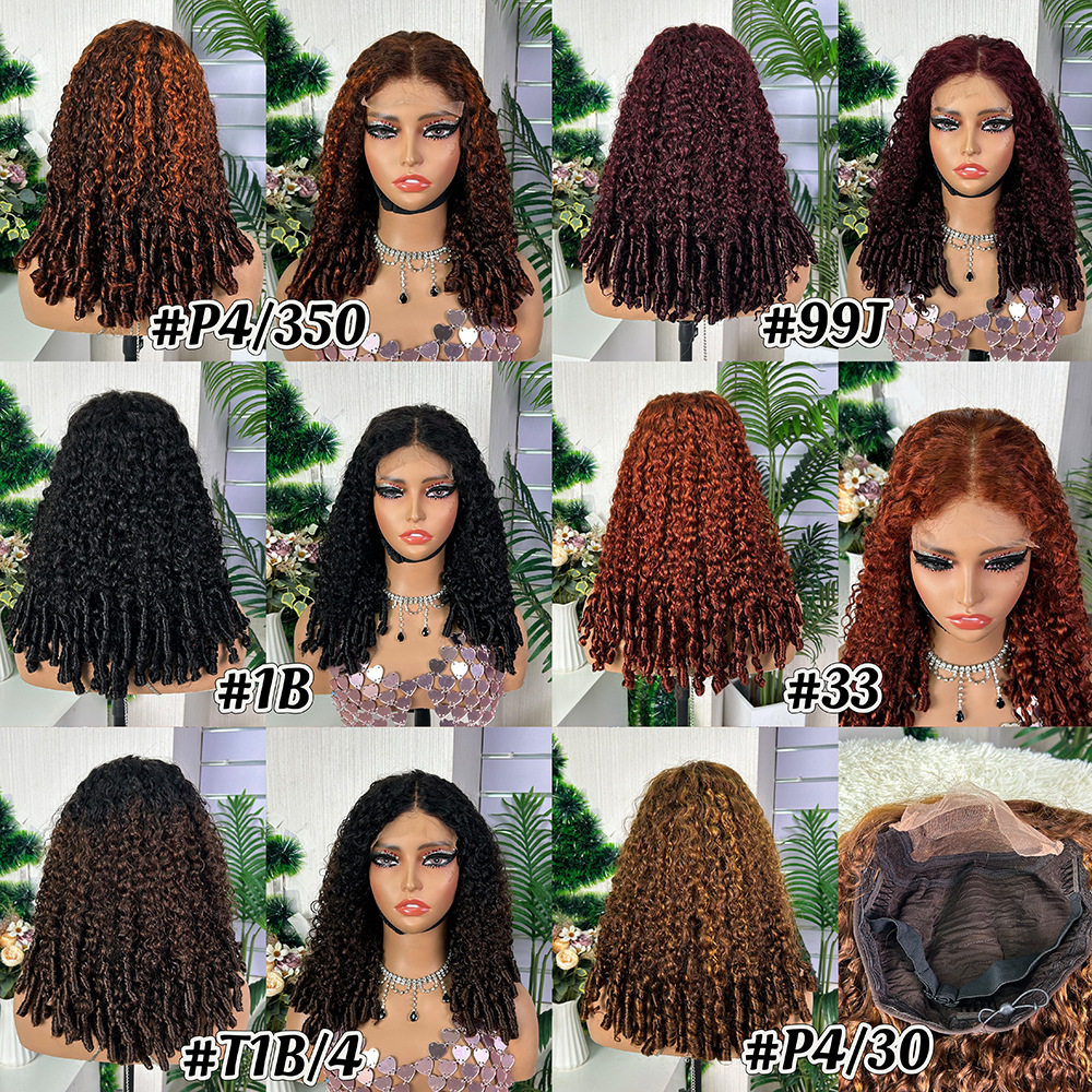 欧美时尚女士前蕾丝弹簧卷真人假发 5*5 sdd pixie Qq curly wig