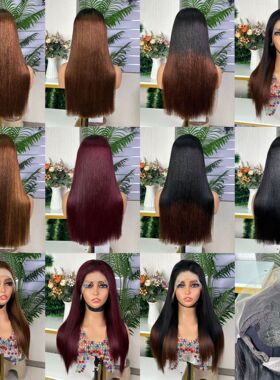 跨境外贸欧美时尚前蕾丝假发 13x4 Bob Brazilian Straight Wig