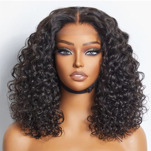 5x5 Glueless DD Pixie Curl真人发humanhairwig外贸假发头套许昌