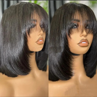 SDD Vietnamese Hair 3*1 Lace Fringe Straight Bob Human Hair