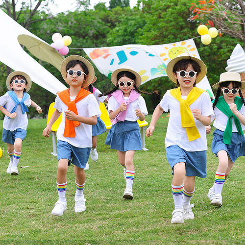 新款儿童节演出服装糖果色披肩