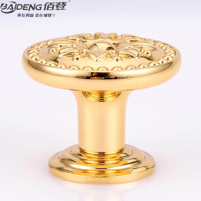 厂家纯铜雕花24K全铜拉手柜门抽屉把手衣柜家具小拉手