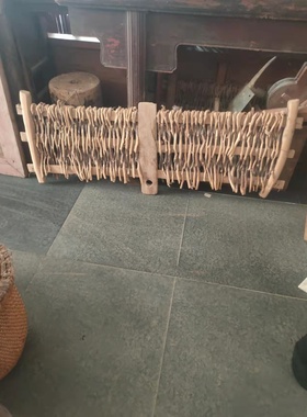 民俗老物件农村怀旧摆件老农具耢木制耢农家乐饭店民宿摆件挂件