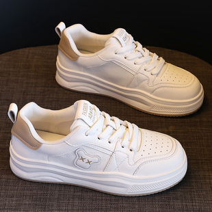 女鞋 2025冬款 球鞋 女年流行平底百搭休闲运动板鞋 奥伦真皮小白鞋